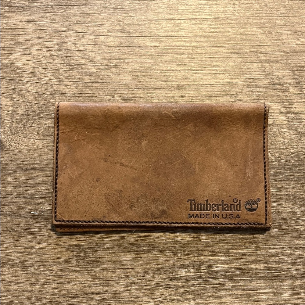 Timberland Tan Leather Card Holder